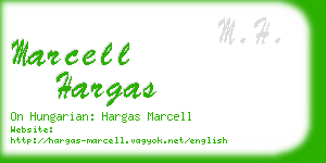 marcell hargas business card